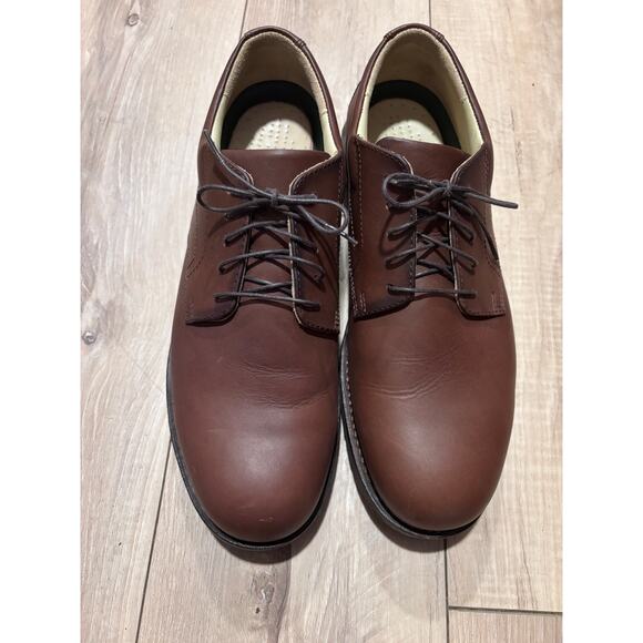 L.L.Bean Men’s Brown Leather Derby Shoes  Lug Sole Size 13 M Comfort Work Casual main image 5